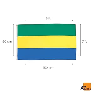 Drapeau du Gabon – 150 x 100 cm Accessoire Officiel du Supporter pour la CAN 2025