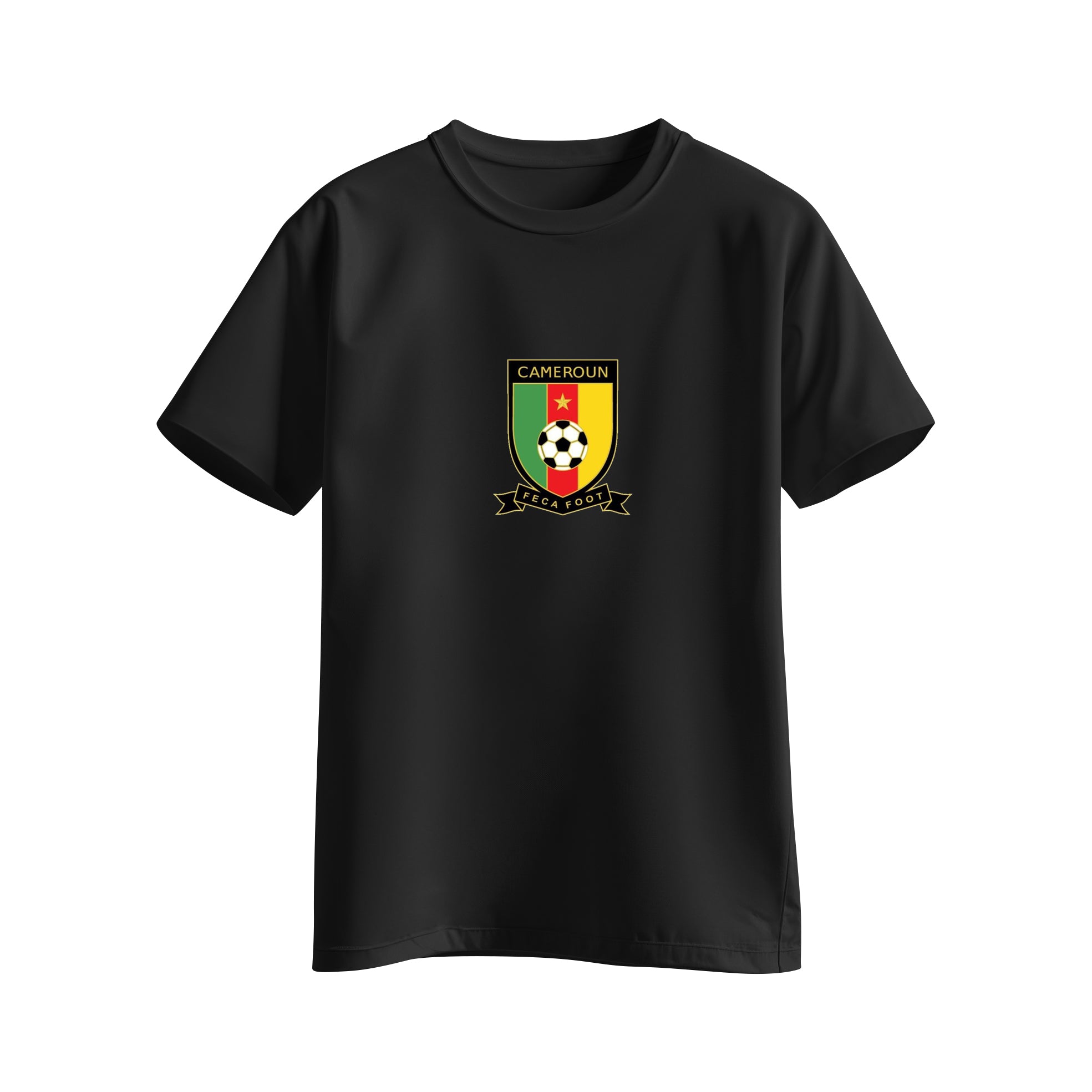 T-shirt Noir Cameroun – Supporter Officiel CAN 2025