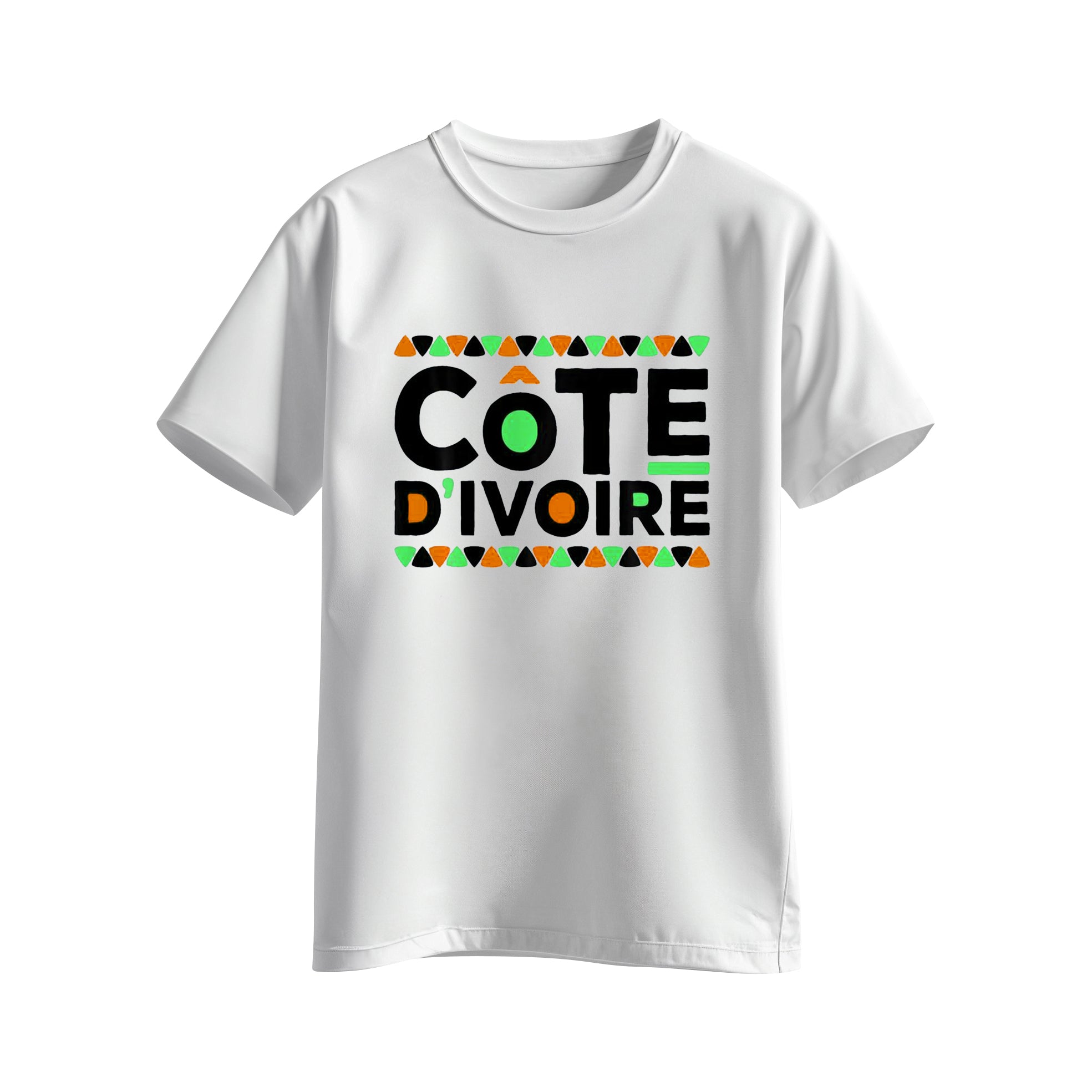 T-shirt Blanc Côte d’Ivoire – Supporter Officiel CAN 2025