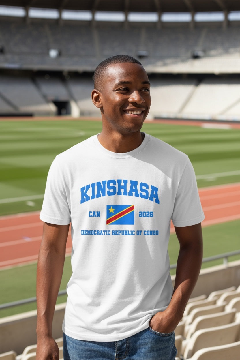 T-shirt Blanc RDC – Supporter Officiel CAN 2025