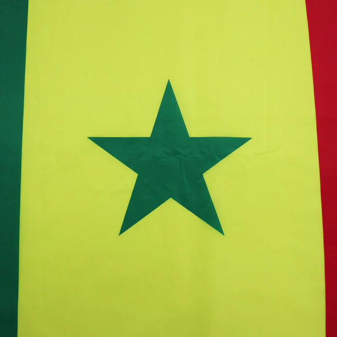 Drapeau Sénégal 150x100 cm – Drapeau officiel supporteur football – CAN 2025 Maroc