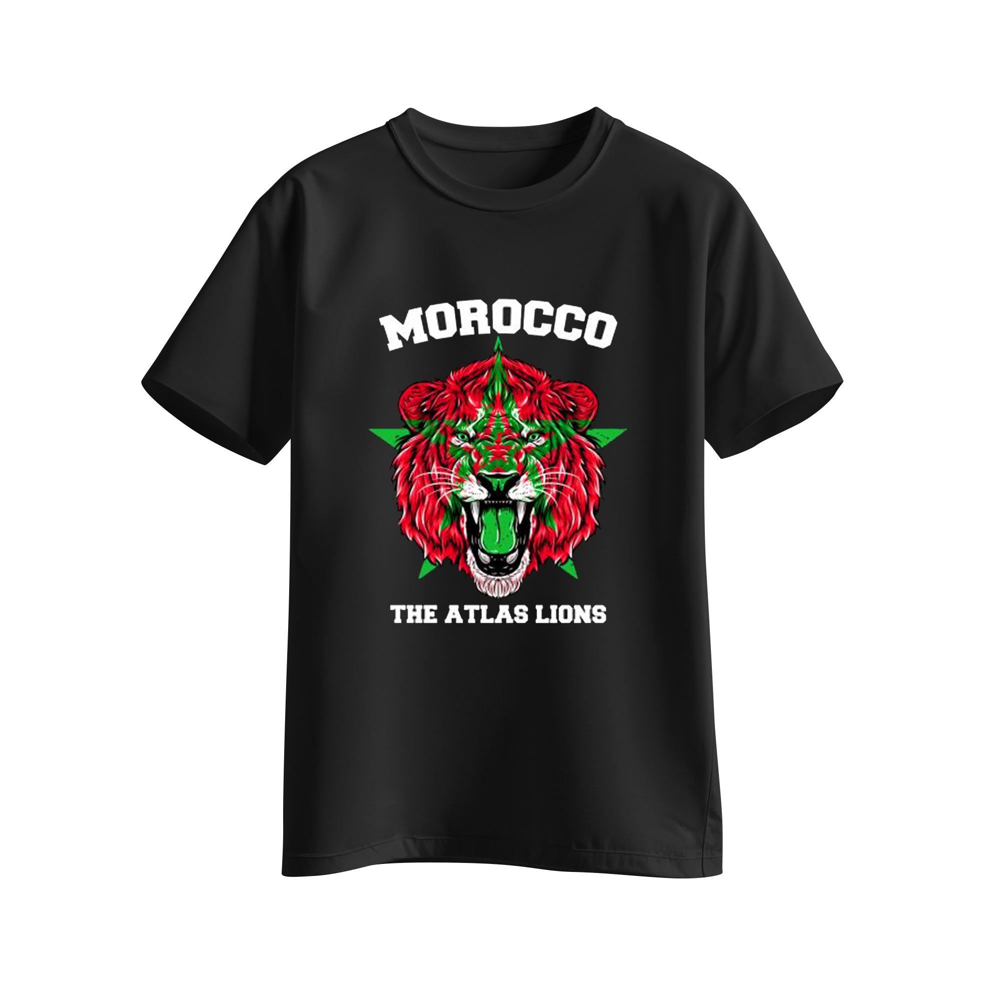 T-shirt Supporter Maroc Lion – Fierté Nationale CAN 2025 🇲🇦