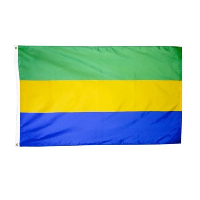 Drapeau du Gabon – 150 x 100 cm Accessoire Officiel du Supporter pour la CAN 2025