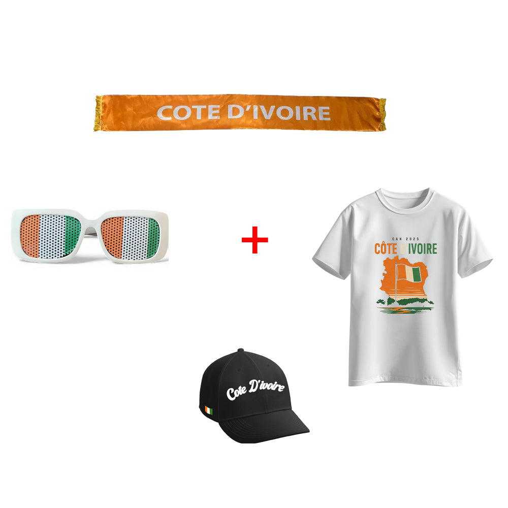 Pack de 4 articles CAN 2025 Cote d'ivoire