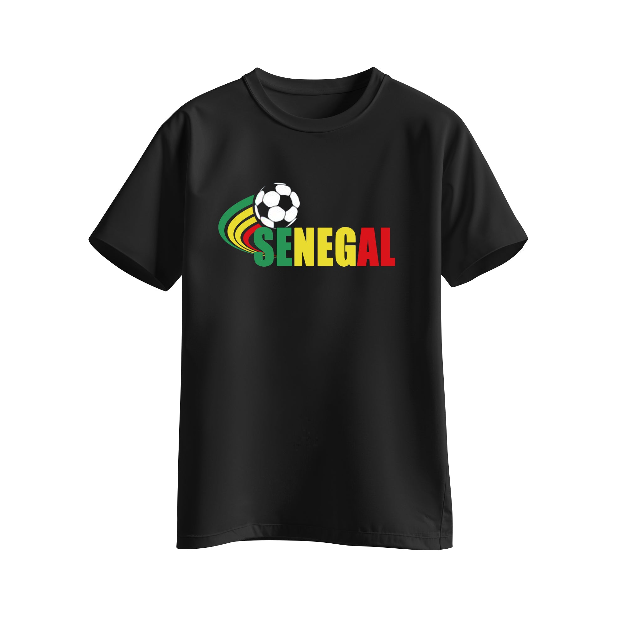 T-shirt Noir Sénégal – Supporter Officiel CAN 2025